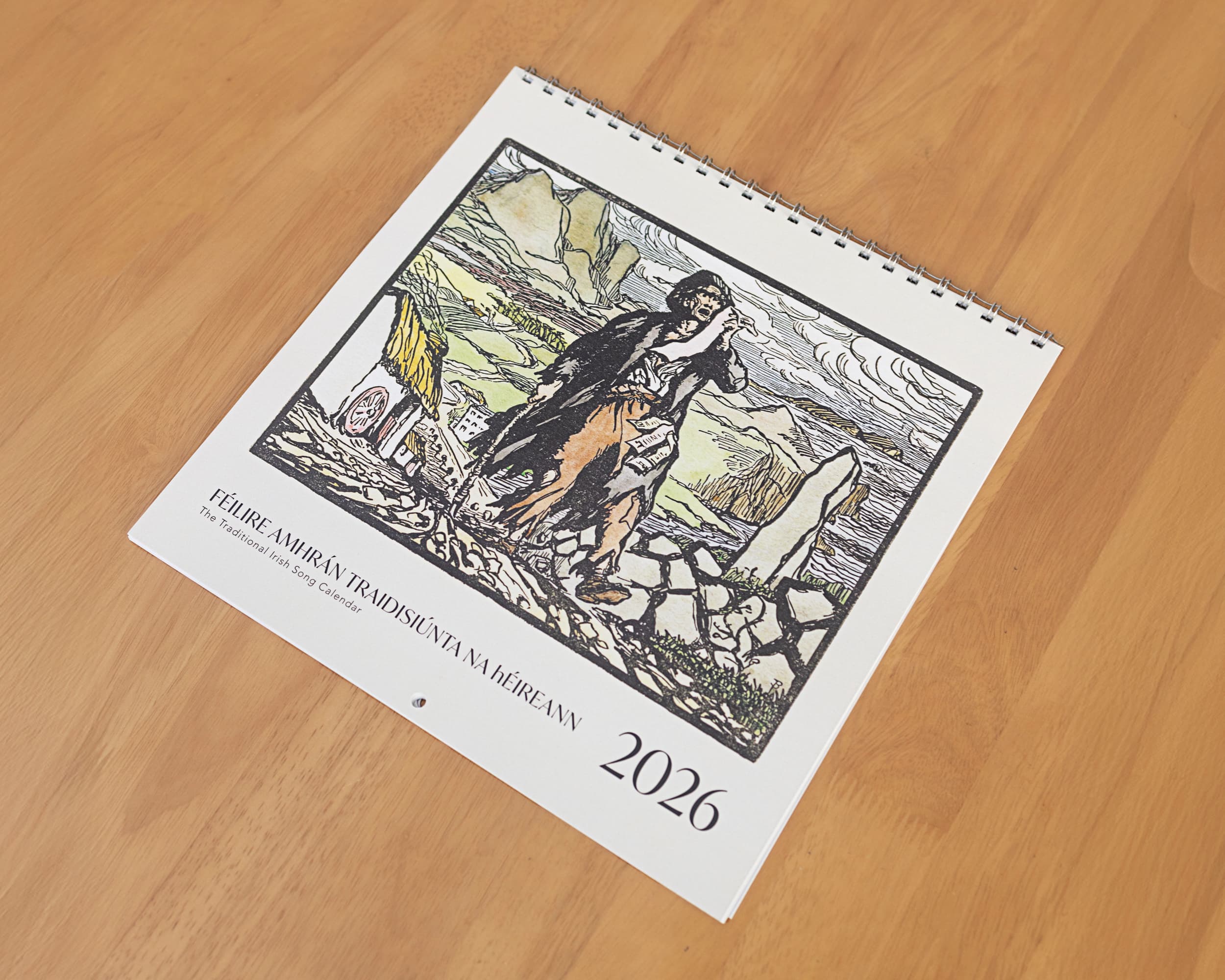 Calendar cover flatlay